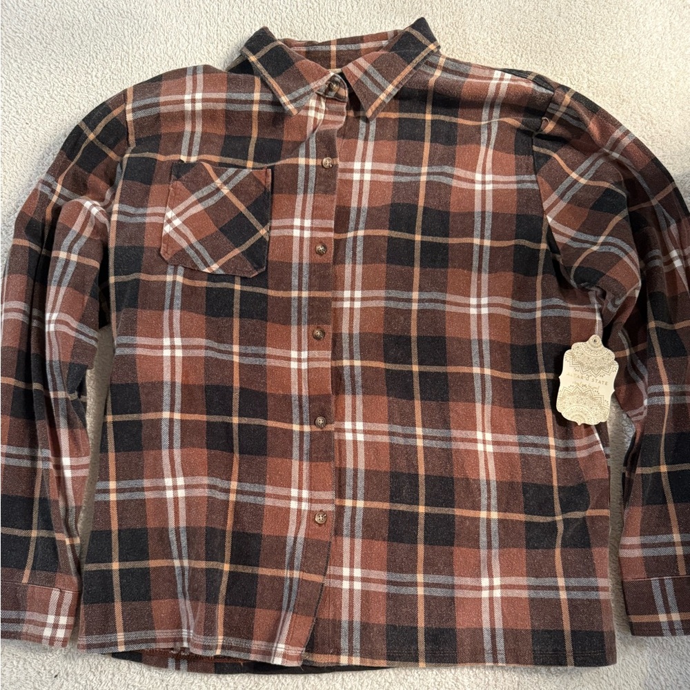 Plaid Button-Up Shirt